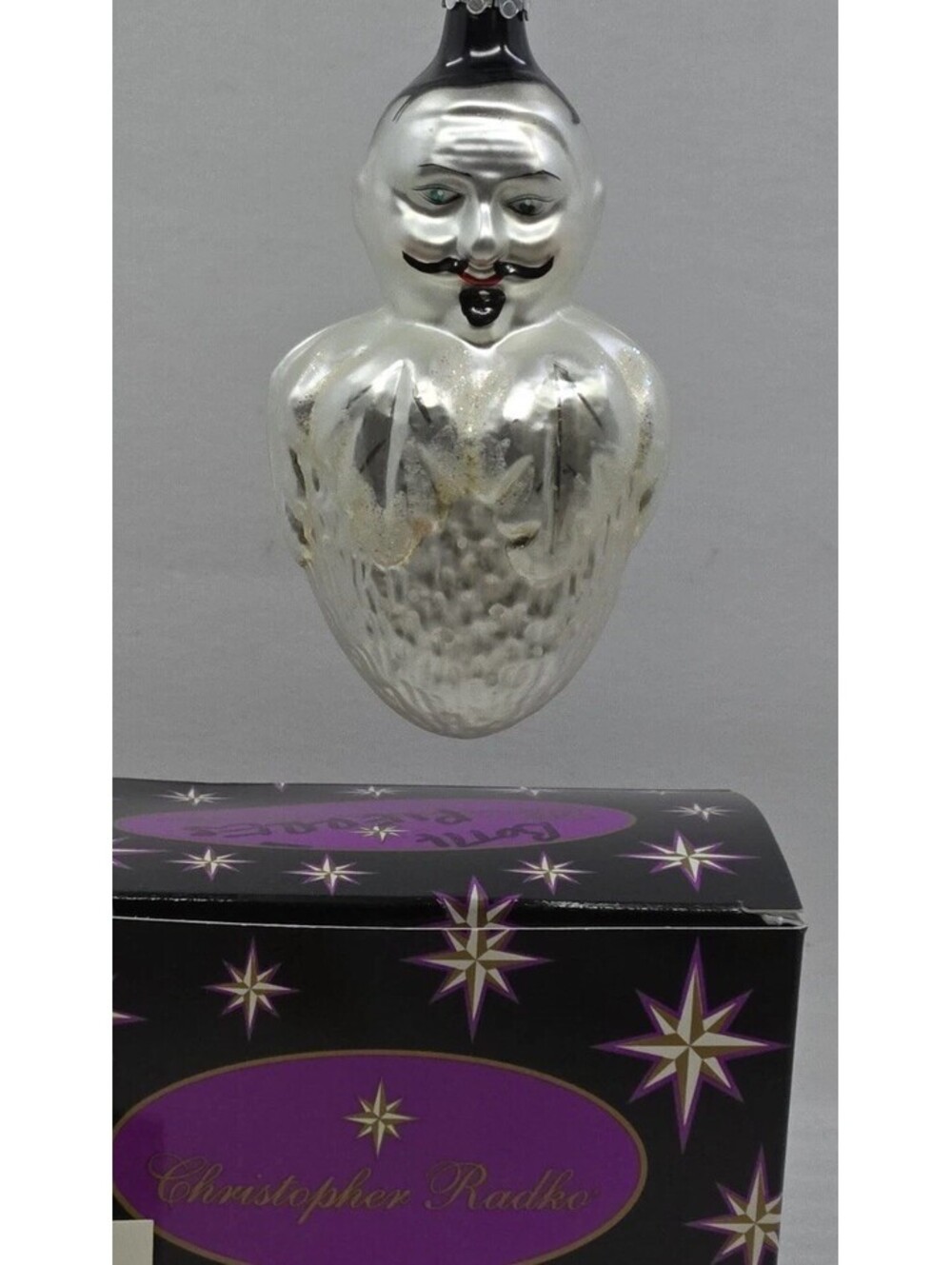 Christopher Radko Pierre Winterberry Glass Christmas Ornament With Hang Tag +Box